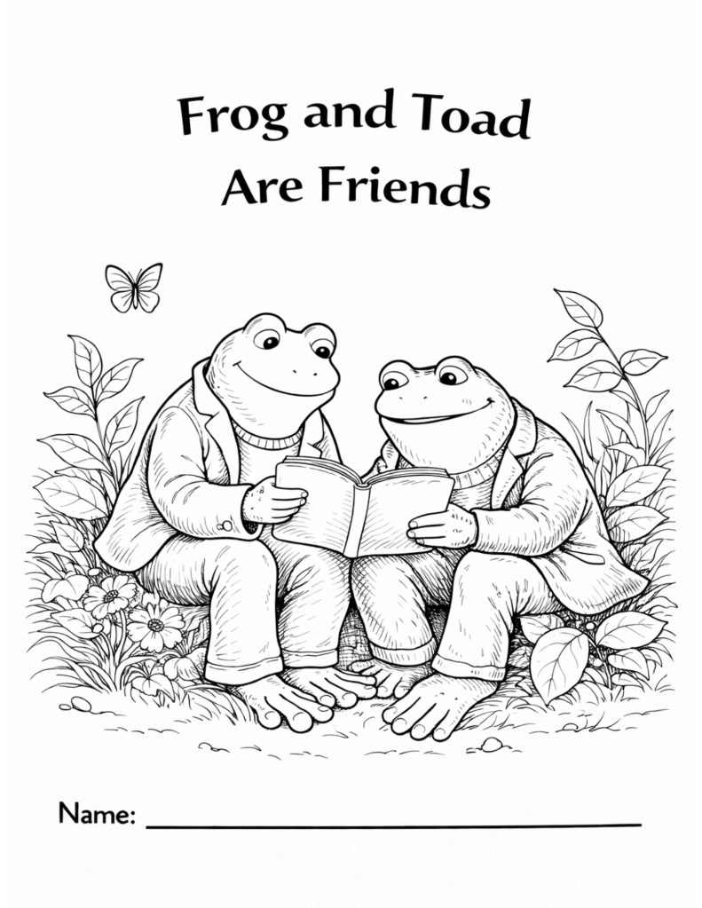 Black-and-white coloring page inspired by a steam shovel digging, designed for kids classroom or homeschool use, featuring a construction machine and simple ground elements