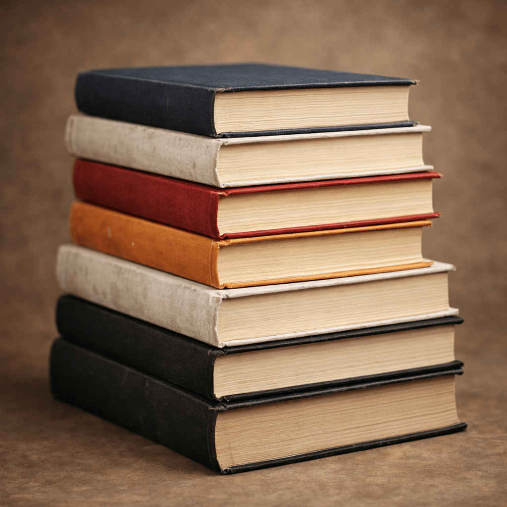 Stack of old, weathered books with yellowed pages